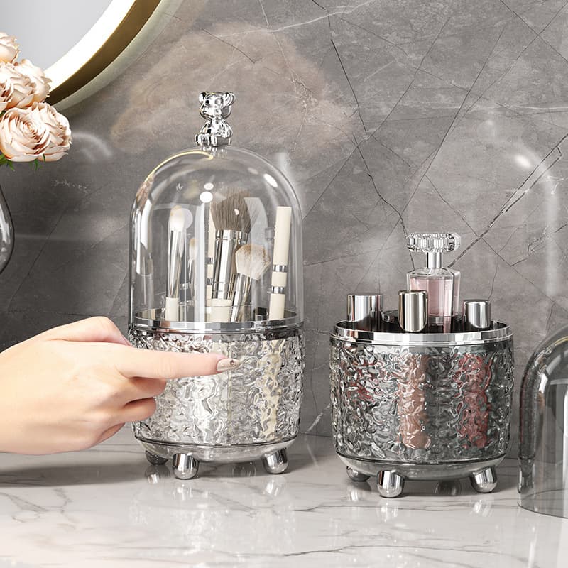 Makeup Tools & Accessories Bucket High End Light Luxury Household Dust Proof Cosmetics Storage Rotating Desktop Dressing Table Storage Box