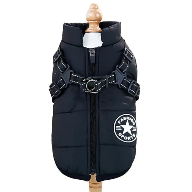 Veste pour grand chien de compagnie avec harnais, vêtements d'hiver chauds pour chien pour labrador, manteau imperméable pour gros chien, tenues po