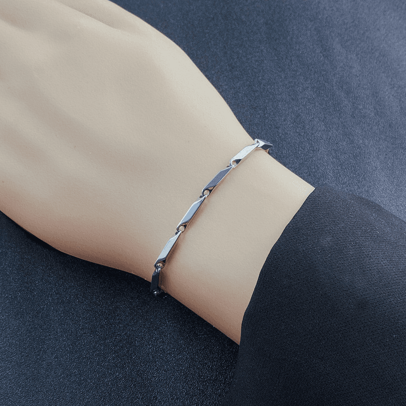 Simple Ins Cold Style Bracelet Men And Women Trendy Version Of Hand Jewelry Couple Bracelet Diamond Bamboo Bracelet