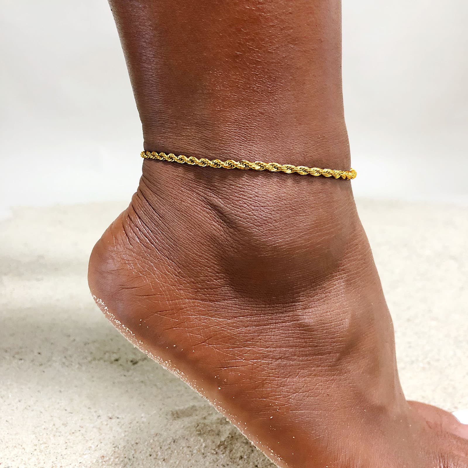 ​Titanium Steel Twist Anklet For Women, 3MM Minimalist Foot Jewelry, Fashionable And Dainty Accessory For Daily Wear​