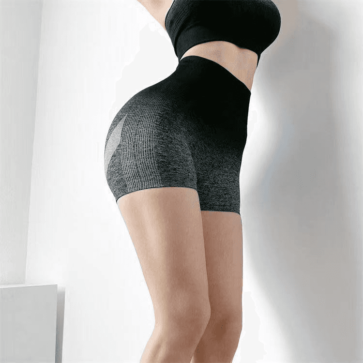 Women's Peach Lift Hip Fitness Shorts Skinny High Waist Tummy Breathable Gradient Color Sports Quick Dry Yoga Shorts Summer Hot Pants