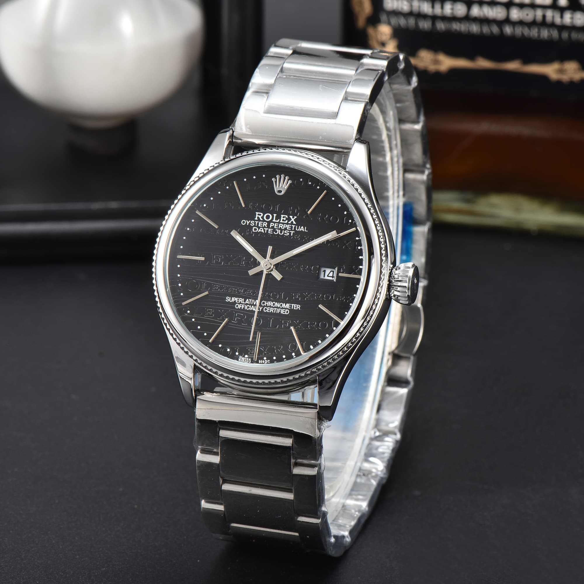 Marques haut de gamme véritable style britannique vintage mode affaires montres bracelet en cuir montre-bracelet