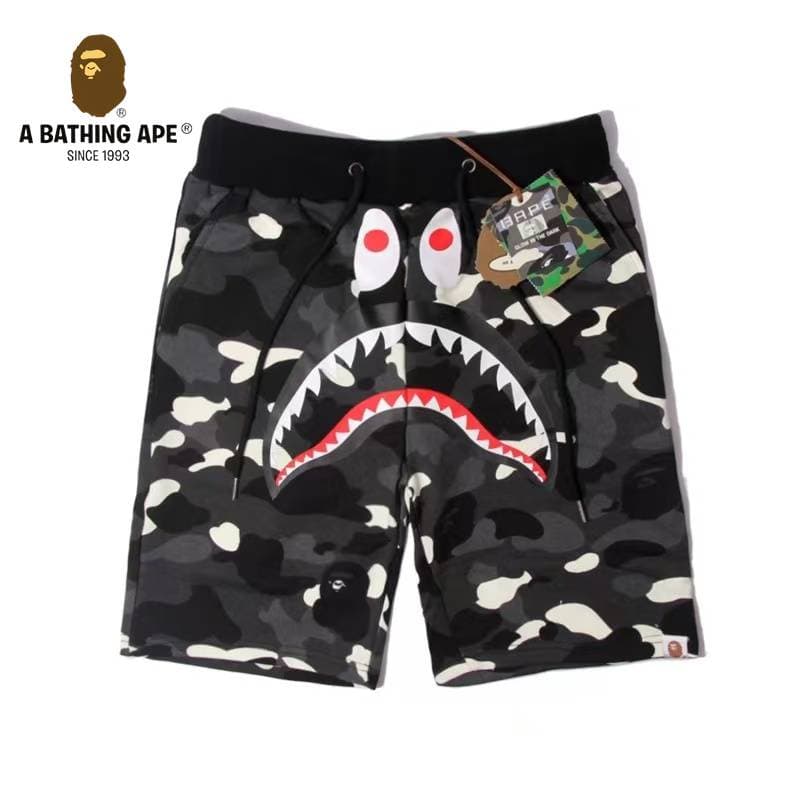 Short BATHONG APE Ape Head Shark Short Ape Head Short cinq jambes décontracté, en pur coton