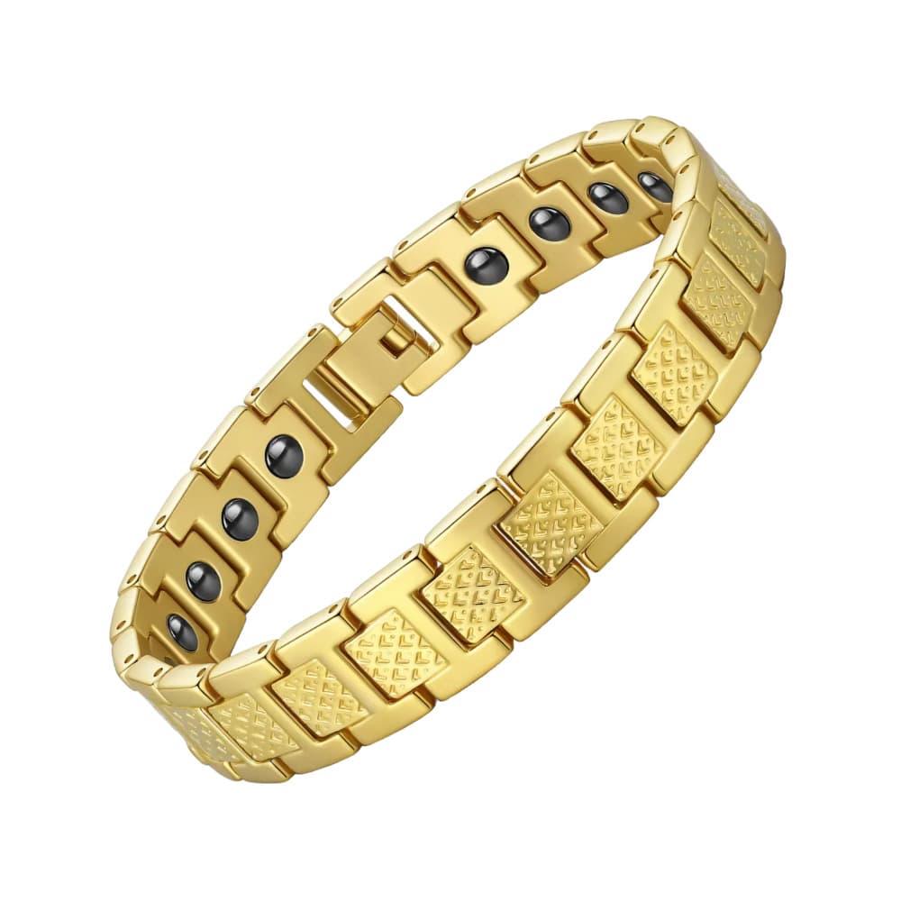 Bracelet ajustable en acier titane et crocodile, modèle 2026, pour hommes et femmes, couleur or clair, style français, très populaire.
