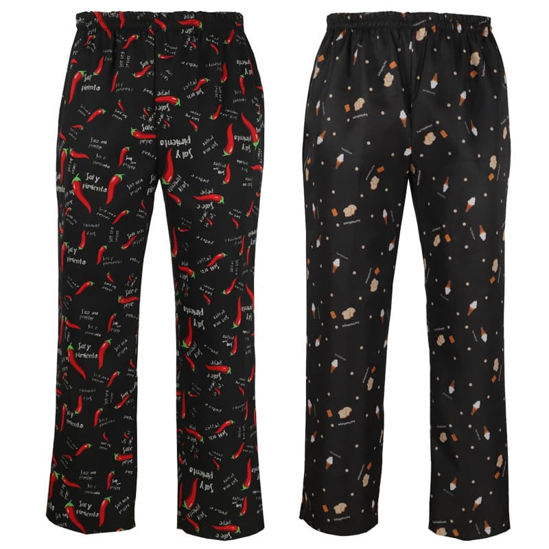 Men's Clothing version hotel work clothes restaurant ice cream knife and fork small pepper full elastic chef pants