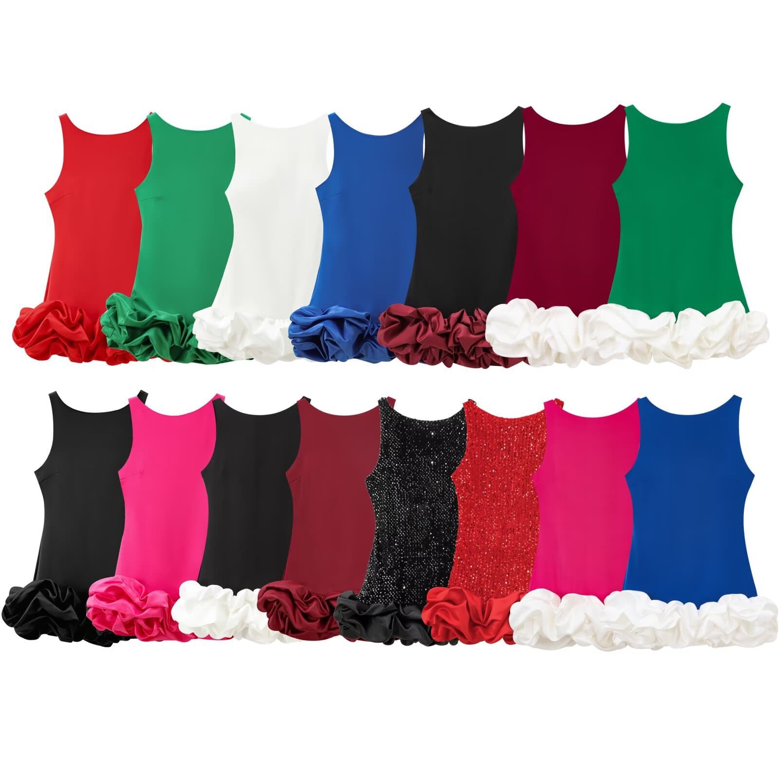 Women's Clothing Fashion Solid Color Slim Sleeveless Suspender Short Dress