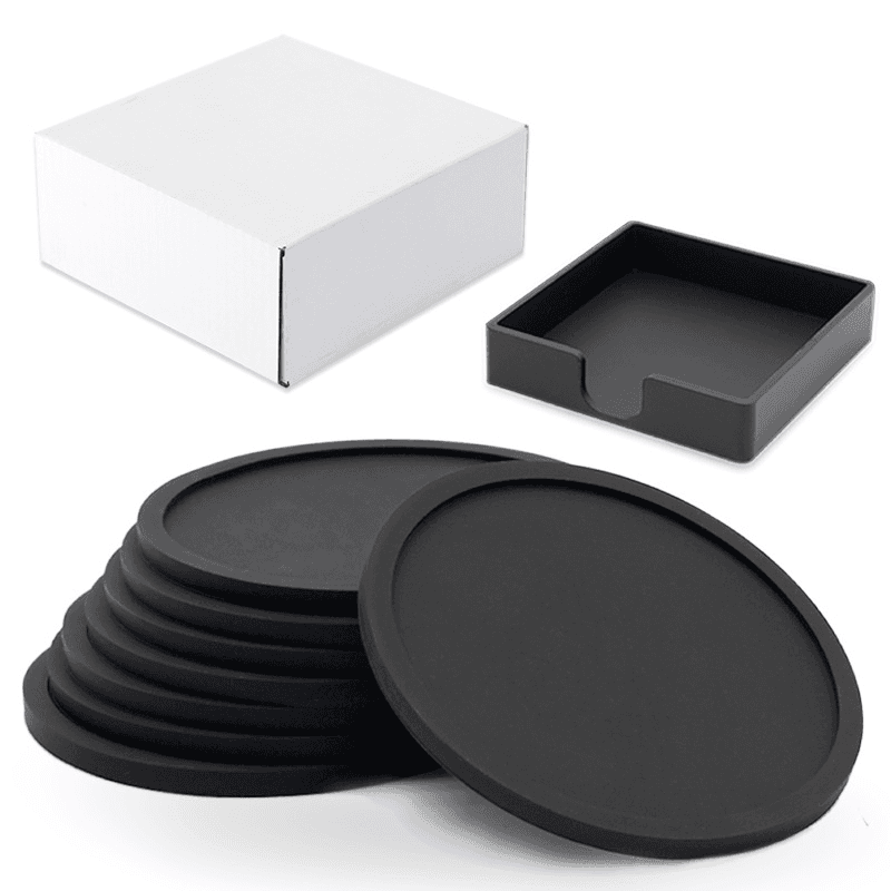 Easter‘s Day Dinnerware Silicone Coaster Round 10cm Non Slip Heat Insulation Drain Coaster Printed LOGO Water Cup Coffee Coaster