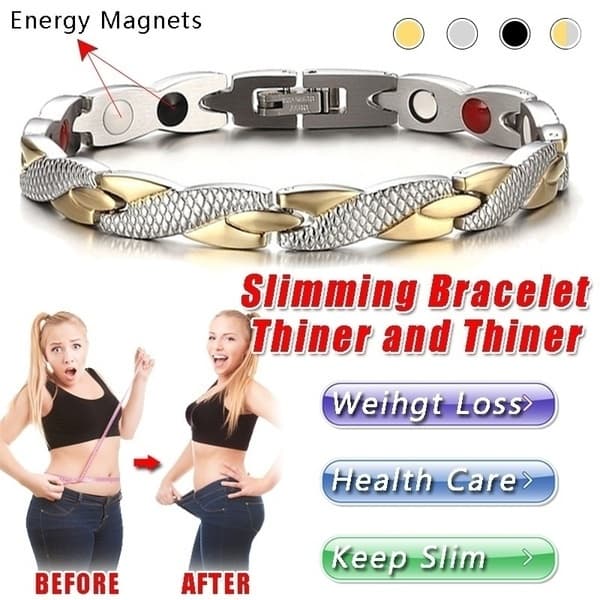 Trendy 6 Colors Weight Loss Energy Magnets Jewelry Slimming Bangle Bracelets Twisted Magnetic Therapy Bracelet Healthcare