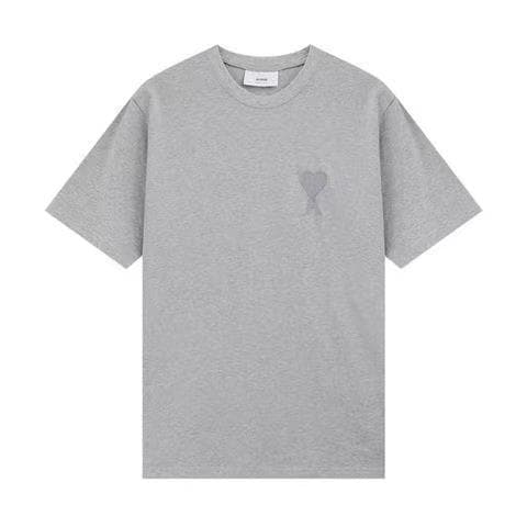 Printemps et été nouveau Ami6CM coeur brodé amour manches courtes unisexe marque de mode lâche couple style