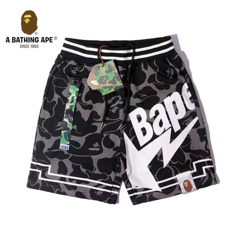 A BATHONG APE Ape Head Shark Shorts Ape Head Shorts Five Leg Casual Shorts, Made Of Pure Cotton Fabric