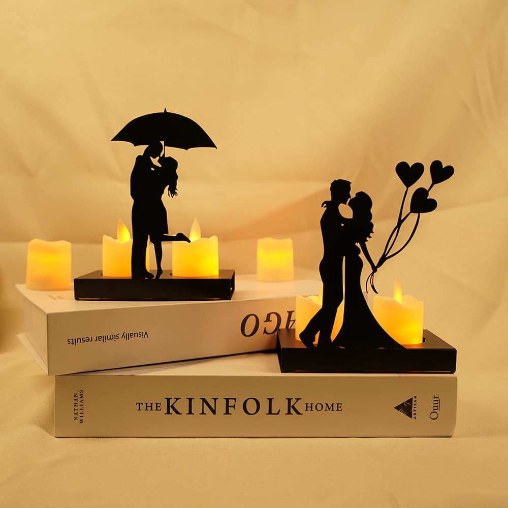 Creative metal wedding decoration props, candlestick decorations, Valentine's Day proposal, confession, atmosphere, candle lights, gifts