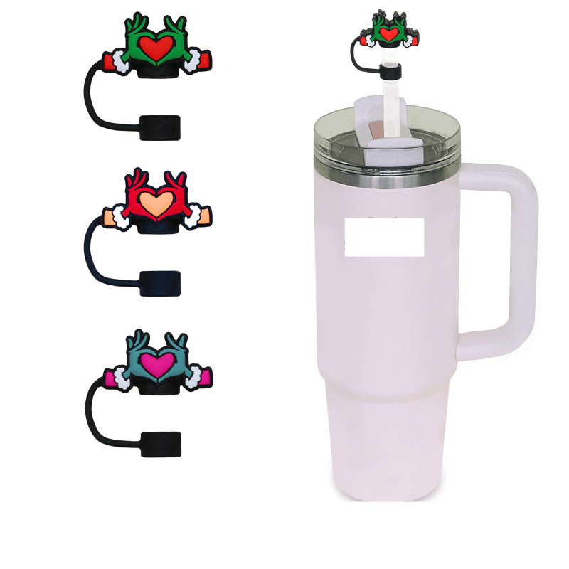 straw Cap Food Grade Silicone Dust Plug Cartoon 10mm Straw Cover