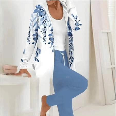 Women's Clothing Women's Printed Casual Fashion Two Piece Suit