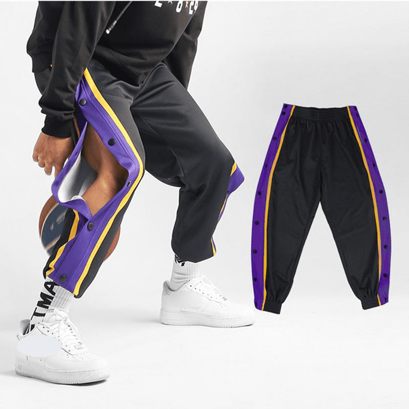 Men's Casual Pants Loose Sweatpants Trend Color Matching Straight Fashion All-match Trousers Men