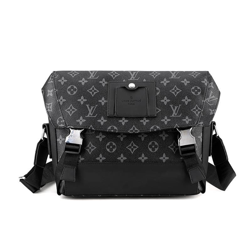 Sac à bandoulière super chaud pour hommes, nouveau sac pour hommes, sac à damier à la mode, sac décontracté avec housse, sac en cuir de vache v