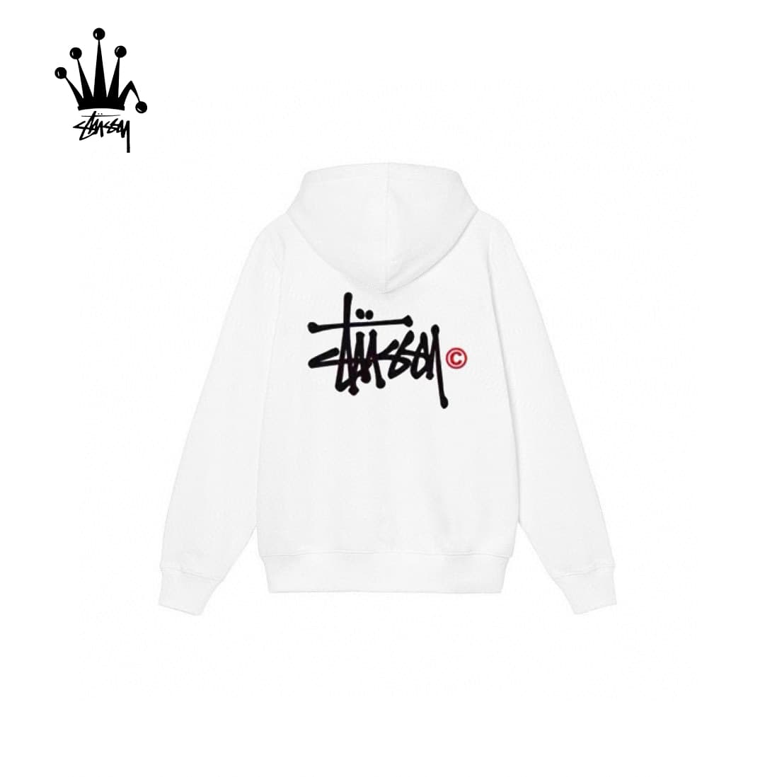 STUSSY Stussy Classic Red Label Letter Pattern Printed Hoodie Unisex