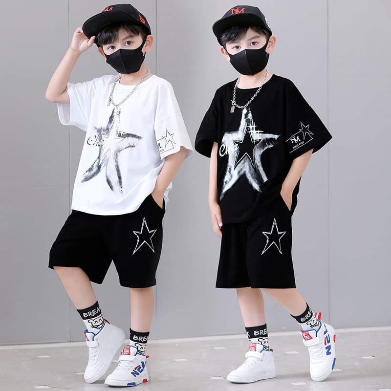 Boys Suit 2023 New Children's Summer Short Sleeved Shorts, Popular Internet And Trendy On The Streets
