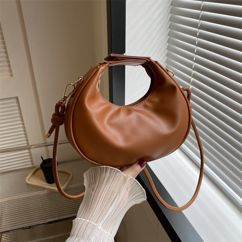 High-end Small Handbag For Women, 2026 New Model, European And American Fashion Leopard Print Retro Niche Dumpling Bag,
