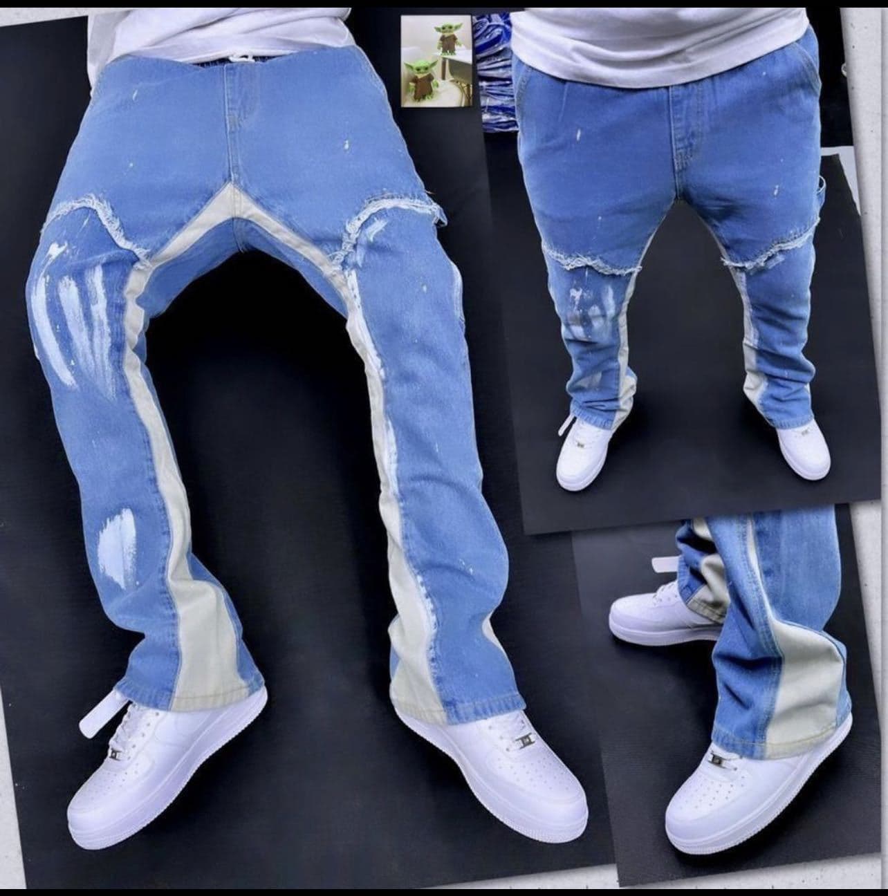 Men's Clothing Autumn Jeans Simple And Versatile High Waist Zipper Daily Trendy Trousers