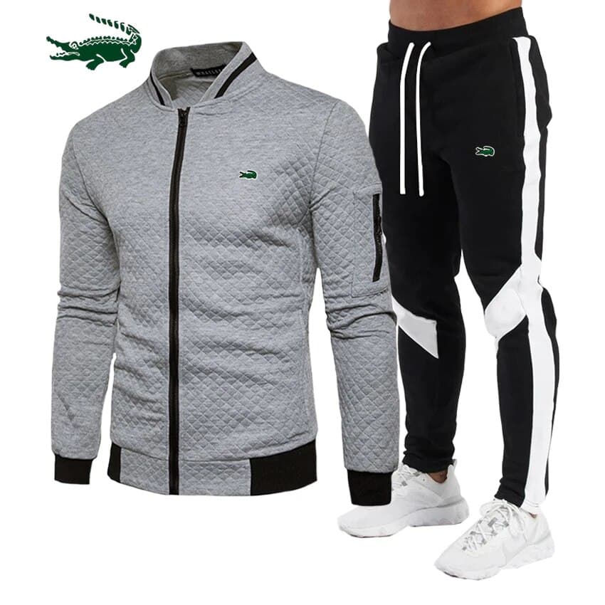 Ensemble de survêtement brodé de haute qualité pour homme.