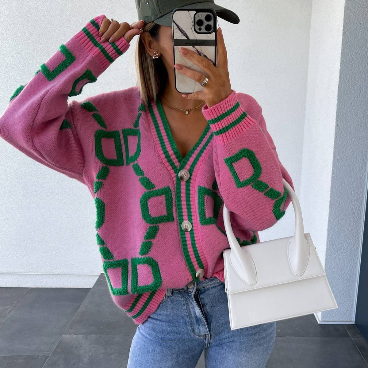 Women's Sweater Coat Single-breasted Autumn And Winter New Loose Knit Cardigan