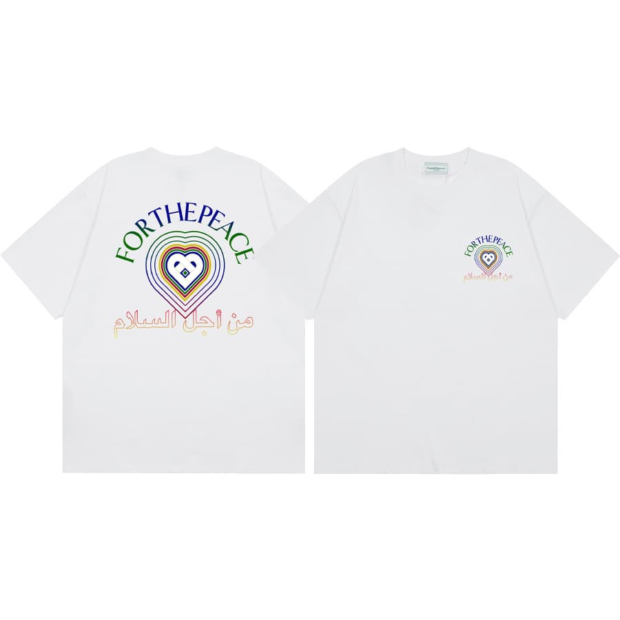 T-shirt ample à manches courtes pour hommes et femmes, imprimé printemps et été