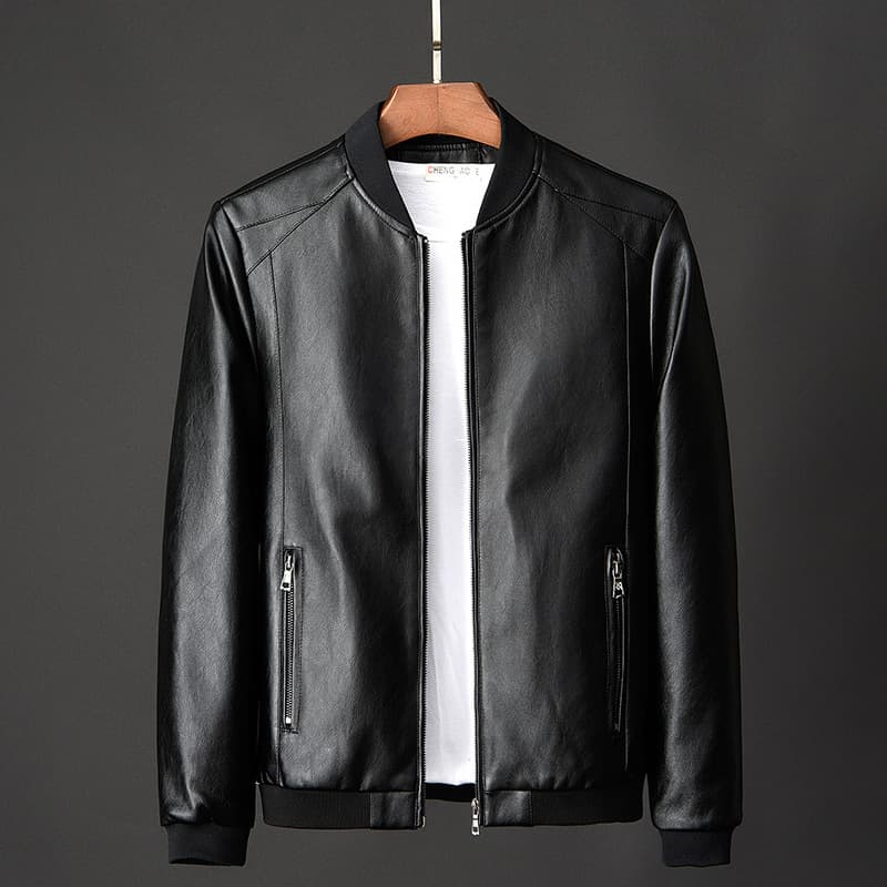Winter Leather Jacket Coat Men Bomber Motorcycle PU Jacket Causal Vintage Black Biker Pocket Zipper Jackets
