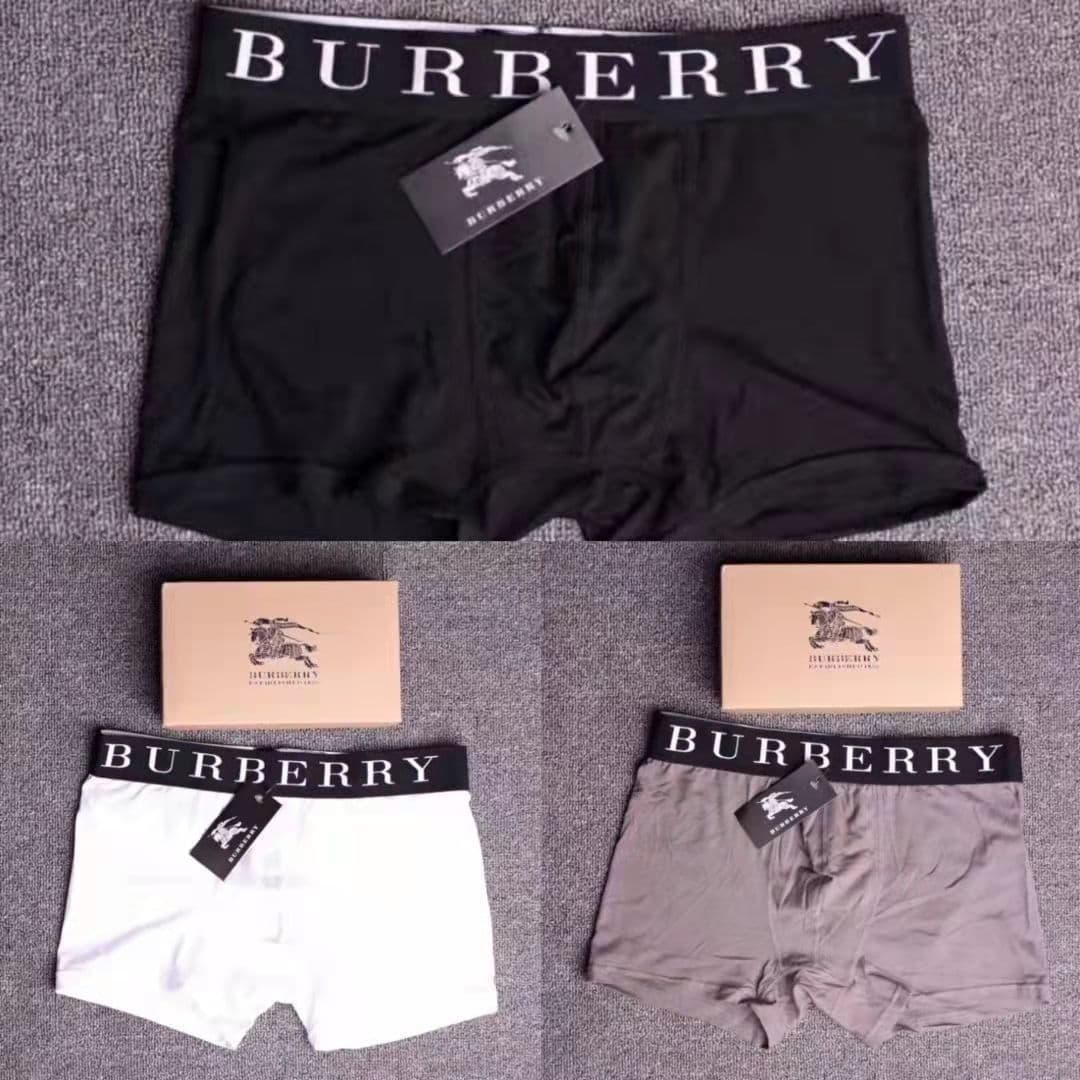 Sous-vêtements TrendyBurberry en pur coton, boxers haut de gamme, confortables et tendance pour hommes.