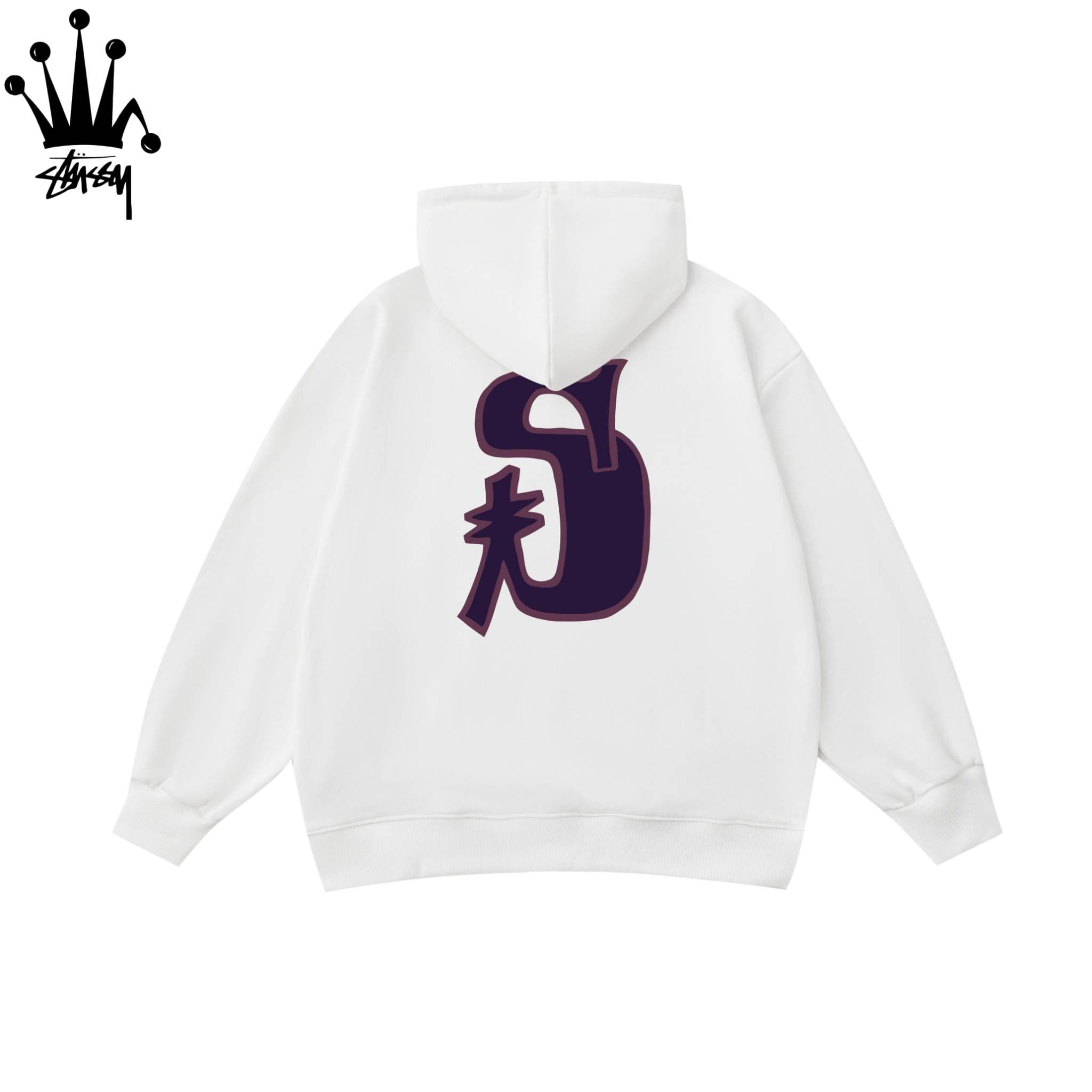 STUSSY Cartoon S Pattern Printed Hoodie Made Of Pure Cotton Fabric, Unisex