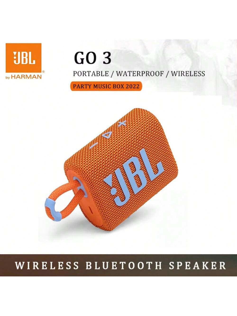 Enceinte Bluetooth JBL Go 3 : basses puissantes, caisson de basses, son stéréo, idéale pour une utilisation en extérieur. Mini enceinte sans fil