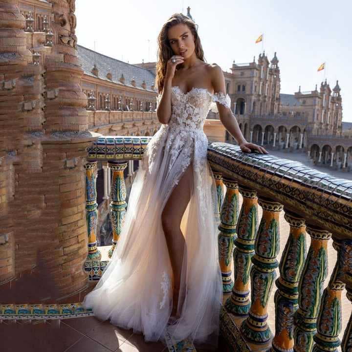 Women's High Waist High Slit Mesh Lace Petite Light Gauze Floor-length Evening Dress Daily Shooting Long Skirt