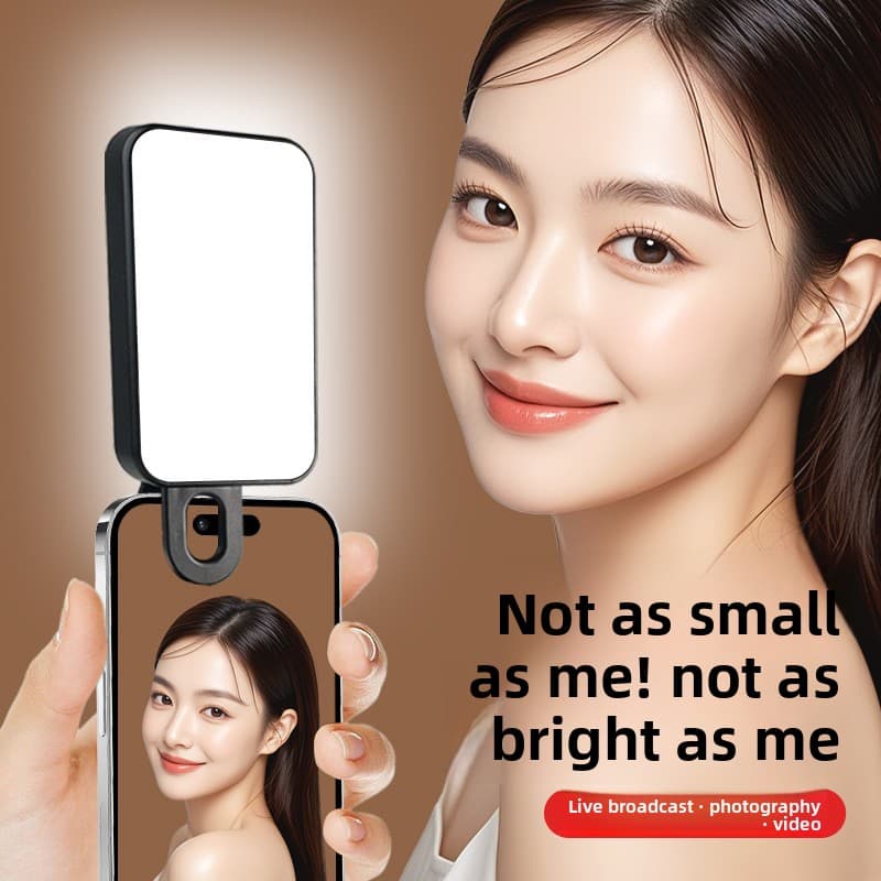 ng2510227 Live Streaming Photography LED Fill Handheld Portable Selfie Beauty Lighting Multi-Functional Universal Clip Phone