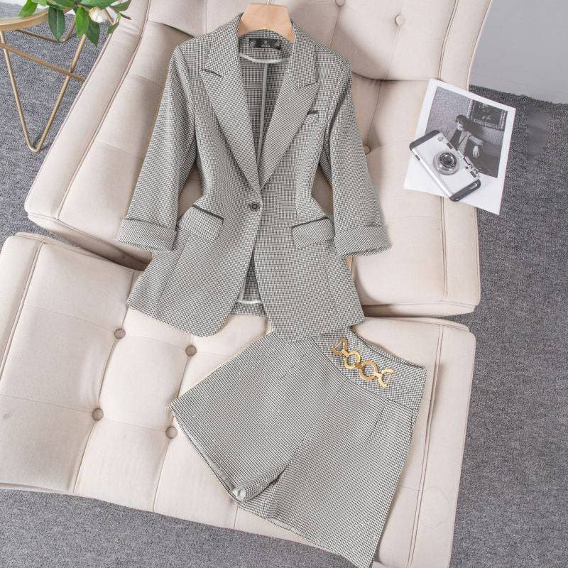 Women's Fashion Casual Overpants Advanced Sense Full Diamond Suit Shorts Two-piece Set