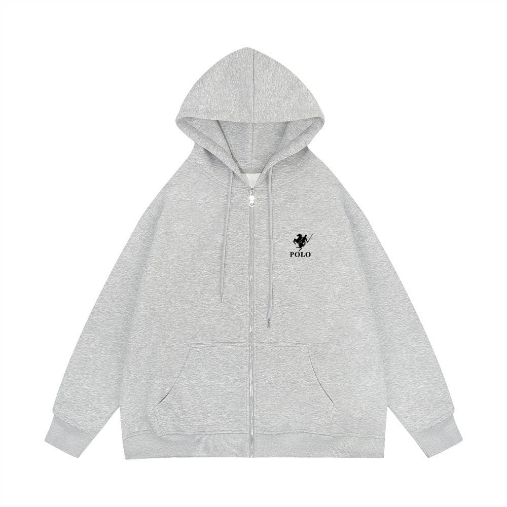 Veste à capuche imprimée, style identique pour hommes et femmes, haut ample à fermeture éclair, grande taille