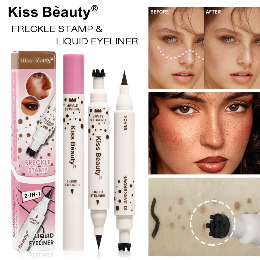 Kissbeauty Natural Simulation Waterproof Sweatproof Freckle Eyeliner Quick-Dry Makeup New Product