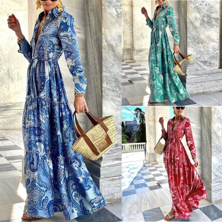 Women's Clothing Spring And Autumn Elegant Long Sleeved Dress