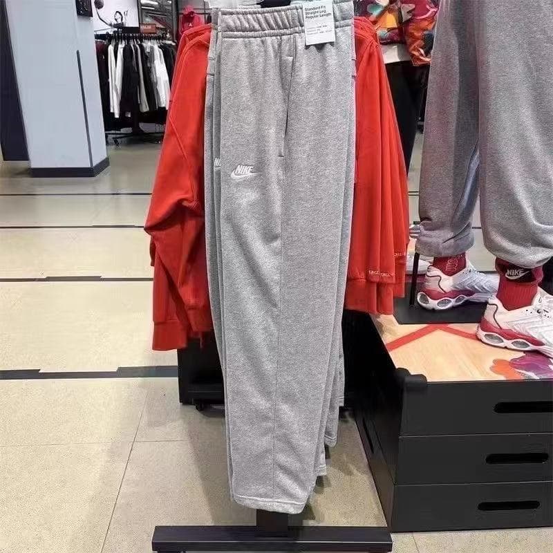 Pantalon de sport décontracté en maille à jambes plates, coupe ample, brodé, pour homme Nike (modèle femme)