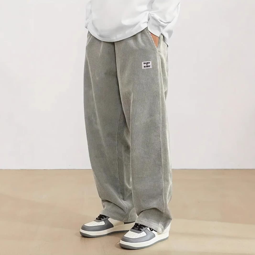 Men's Clothing Spring And Autumn 5 New Men's Loose Wide Leg Pants Comfortable Casual Pants Men's Solid Color Simple Fashion Brand