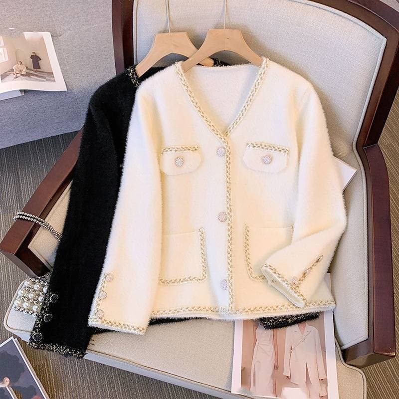 Women's Clothing light luxury fashion design niche versatile coat knitted cardigan top