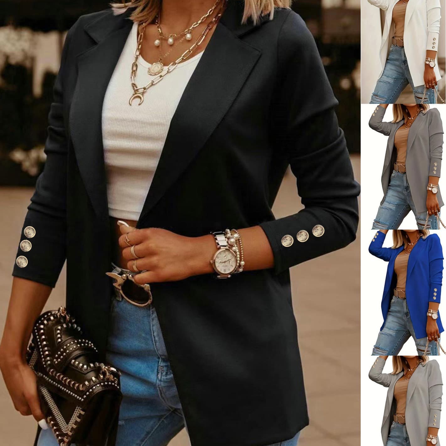 Women’s Clothing new women's fashion tops coat long sleeved suit women