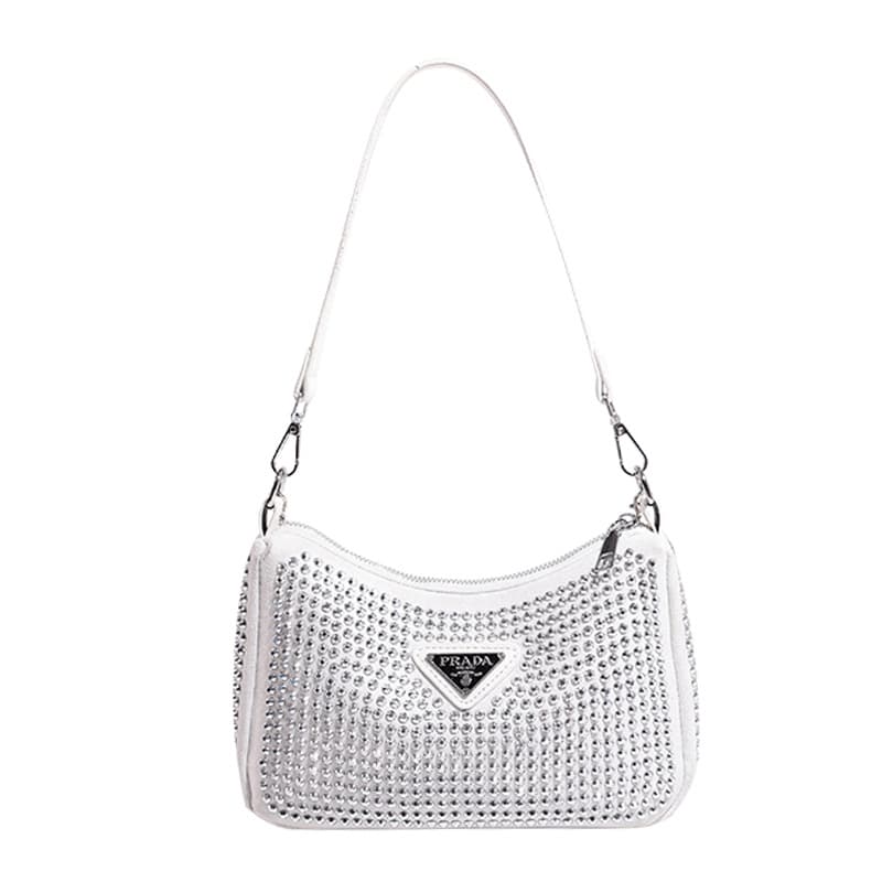 Sac à main léger de luxe, niche, diamants brillants, tendance, à la mode, épaule, sous les bras