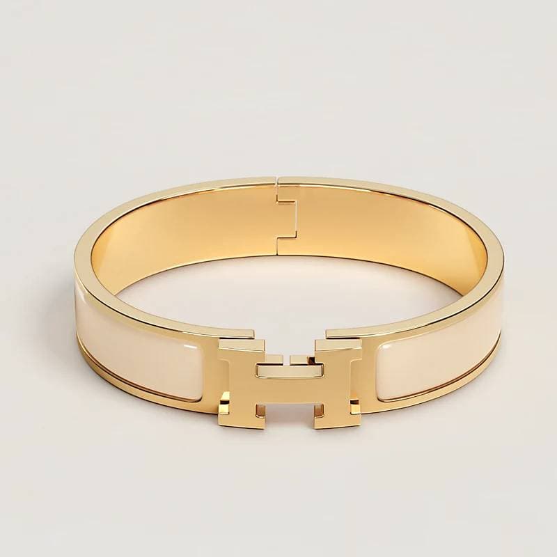Bracelet Clic H largeur 12mm bracelet classique en alliage émail fin cadeau d'anniversaire festif