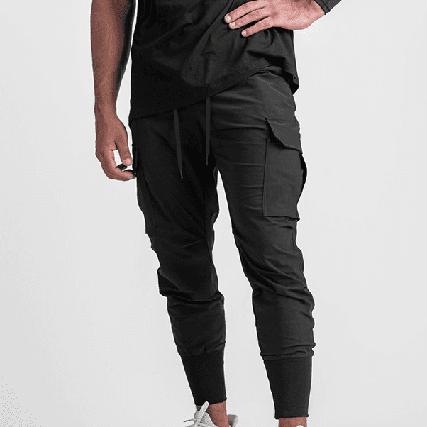 ​​Men’s Multi-Pocket Joggers – Slim Fit Zip Cuff Tapered Pants (XS-XL)​​