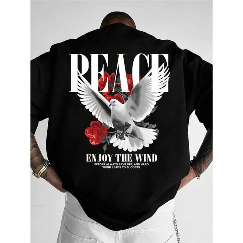 HOOK ON YOU Retro Streetwear T-Shirt – 100% Cotton Oversized Tee With EMRG Engraved Logo (XS-XXXL, Breathable, Japanese-Inspired Minimalist Style)​