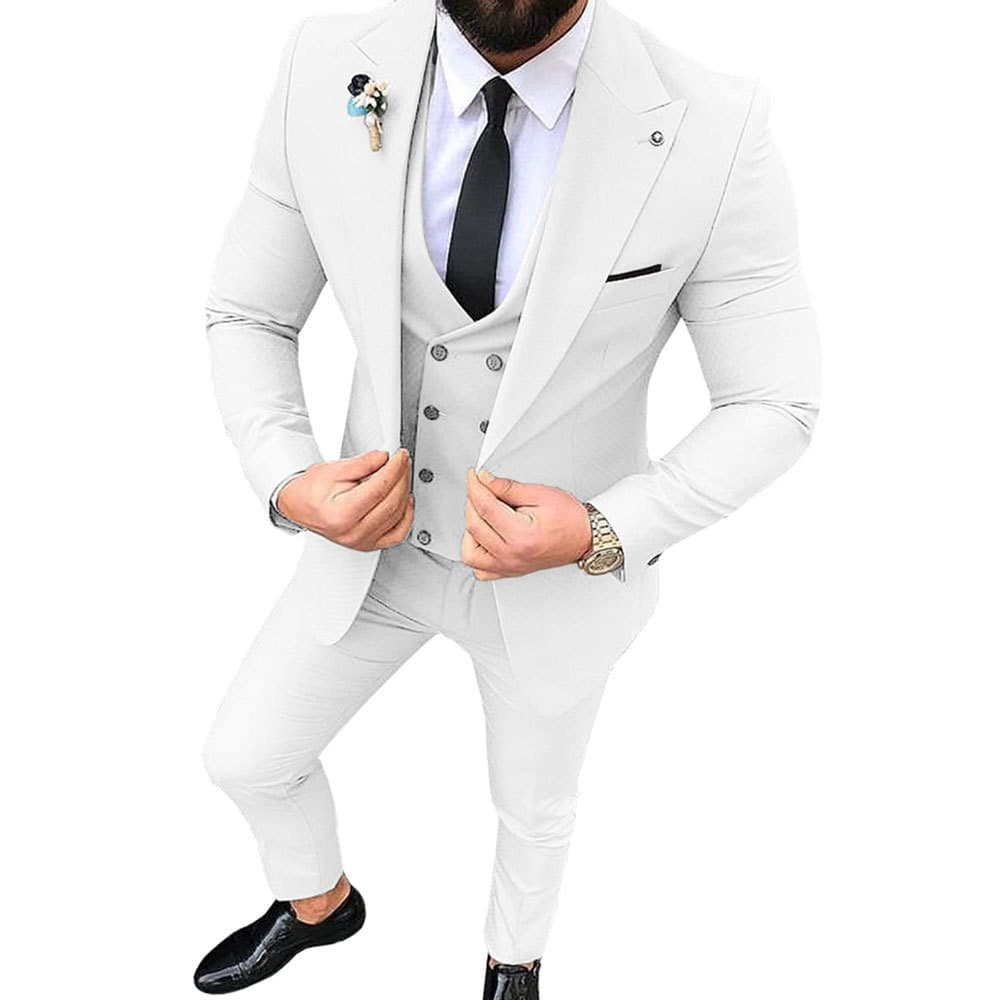 Men's 3-piece The Groom And Best Man, Wedding Banquet, Oversized Suit For Men