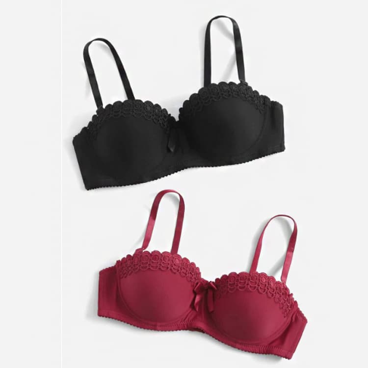 Soutien-gorge papillon brodé pour femme, antidérapant, avec armatures en acier, sexy et tendance, offrant un bon maintien de la poitrine (petite et