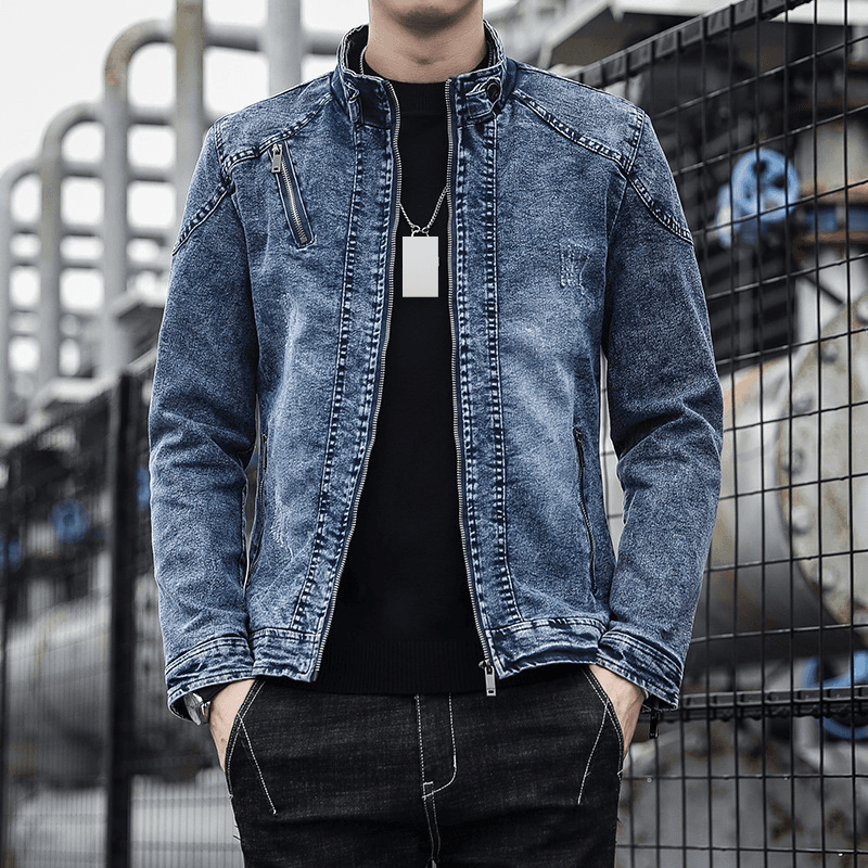 Men’s Clothing New Jacket Men's Autumn And Winter Style Trendy Cotton Slim Men's Retro Denim Jacket Clothes Youth