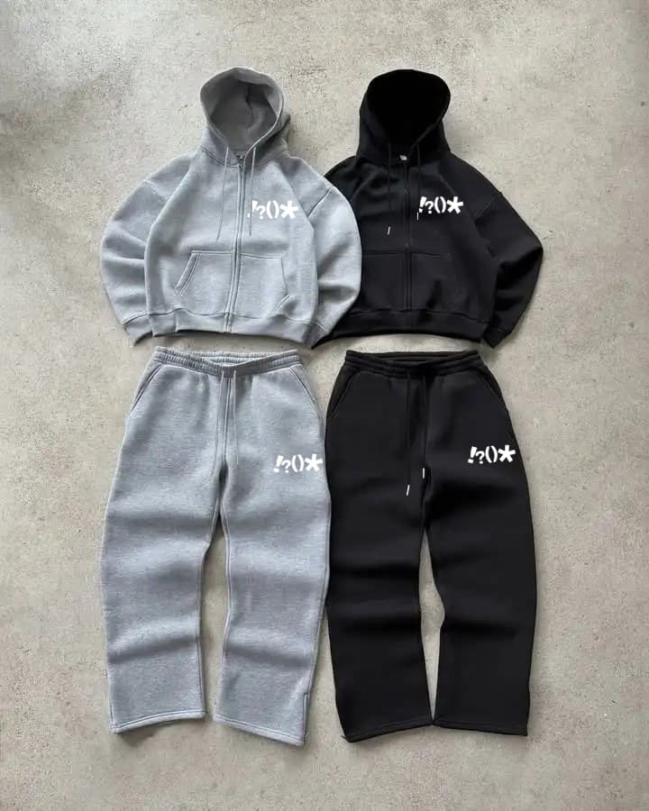 New American Retro Washed Long Sleeved Hooded Shirt Loose Casual Trousers Fashionable Japanese Sweater Suit
