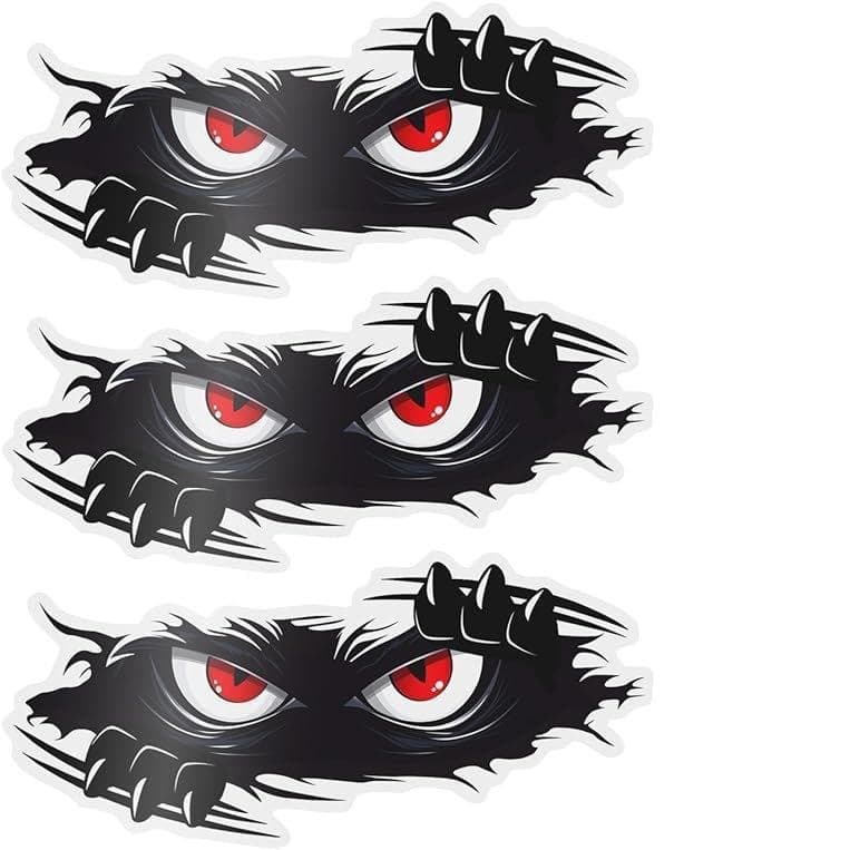Hide And Seek Angry Eyes Interesting Monster Peeping Cat Car Stickers Decoration