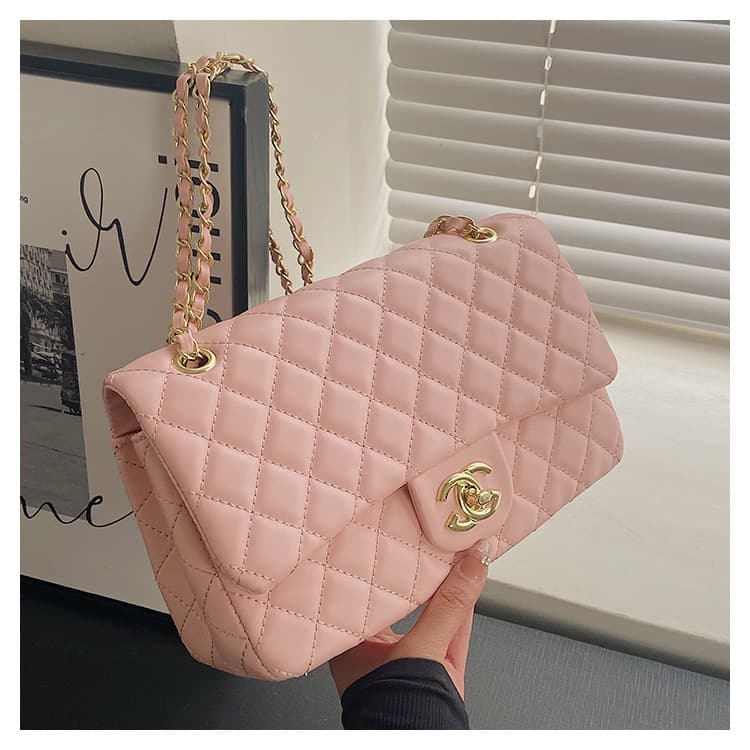 Sac à bandoulière simple de tempérament pour femme, sac à bandoulière de luxe de style losange explosif 2023